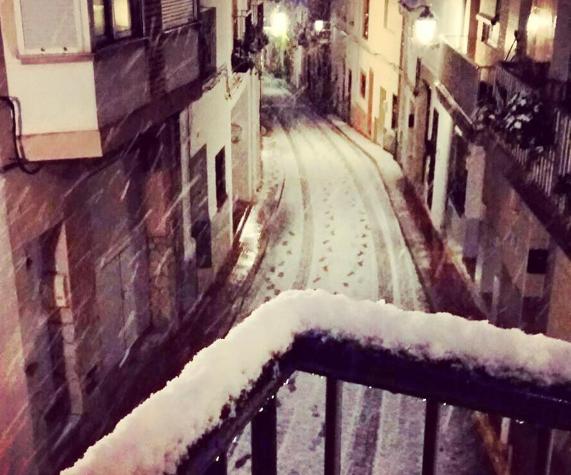 Nevada hoy en Benitatxell.