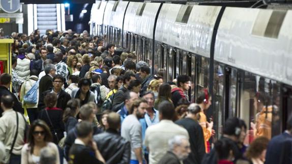 Estación de metro en Valencia.