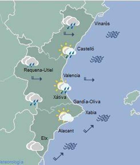 El tiempo en Valencia, Alicante y Castellón: Mañana habrá precipitaciones en la mitad norte