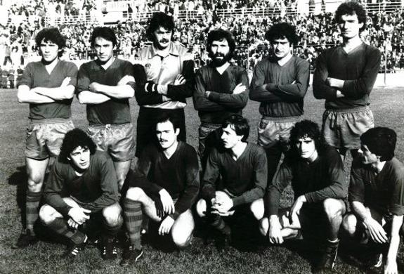 Imagen del Levante de Pachín de 1981, el año posterior al récord, ya con Cruyff en sus filas.