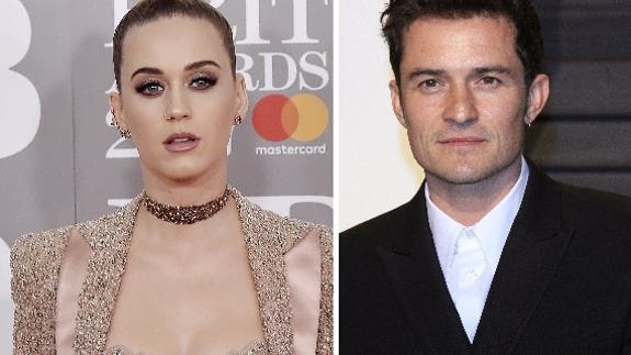 La cantante Katy Perry y el actor Orlando Bloom. 