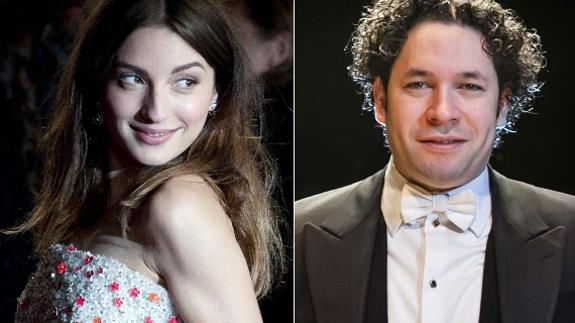 La actriz María Valverde y el director de orquesta Gustavo Dudamel.