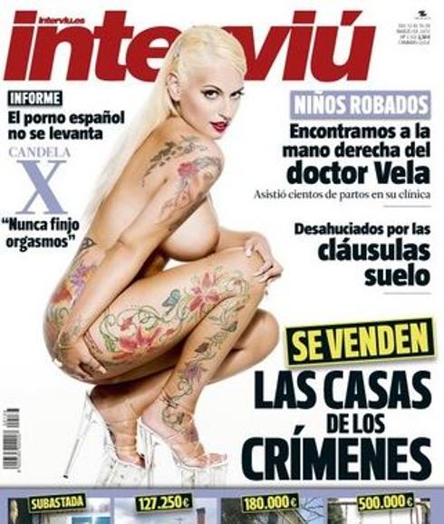 La actriz porno Candela X, portada de 'Interviú'