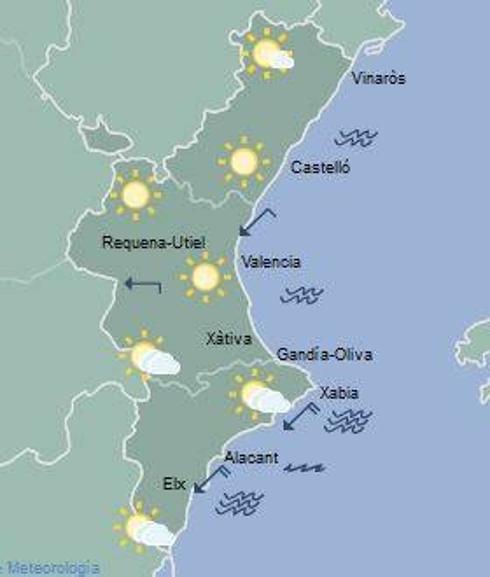 El tiempo en Valencia | Aemet prevé que hoy empiece el «tiempo tranquilo» y se superen los 20ºC el fin de semana