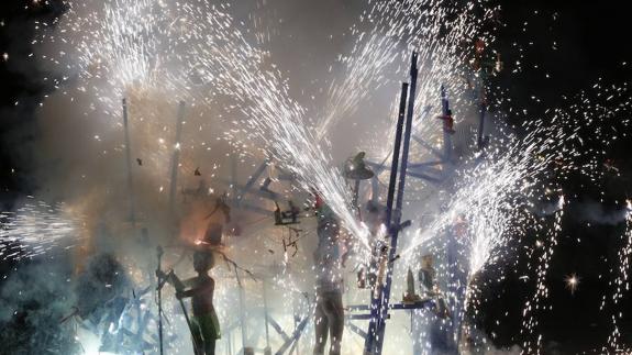 Cremà de la falla infantil municipal de 2017.