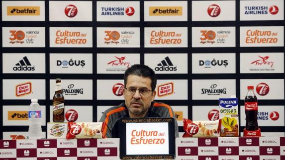 Pedro Martínez, durante la rueda de prensa.