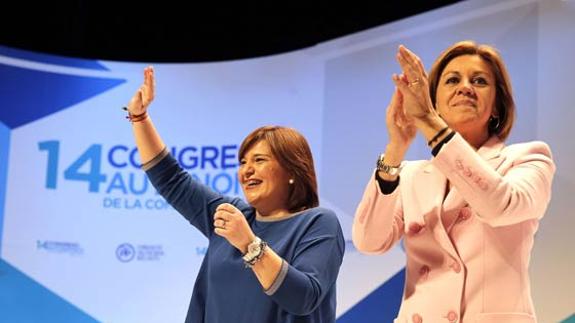 Bonig y Cospedal, en el congreso del PPCV.