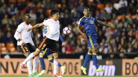 Enzo Pérez, durante el partido contra el Celta. 