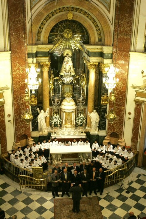 Imagen de archivo de un concierto de la Escolanía con motivo de su quincuagésimo aniversario.  :: JESÚS SiGnes