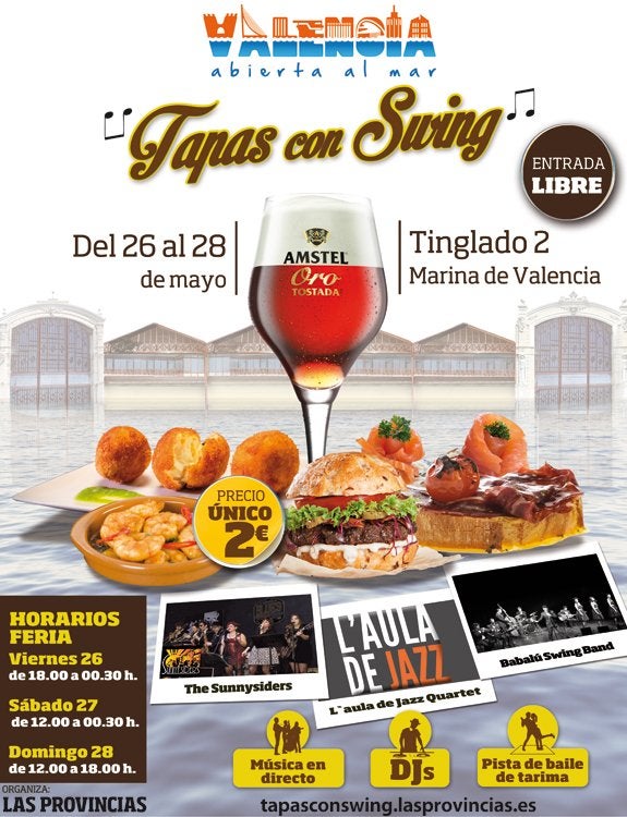 Tapas con Swing, el evento gastronómico y musical en la Marina de Valencia