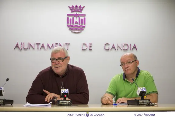Salvador Marí y Carles Vendrell en la rueda de prensa. :: à. oltra