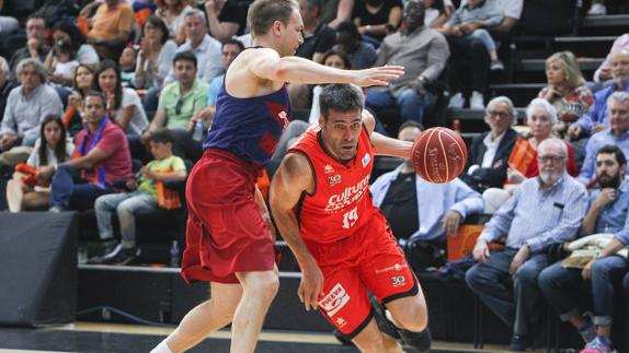 San Emeterio durante el primer partido de la eliminatoria