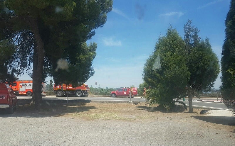 Imagen del lugar del incendio en Godella.