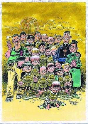 Una de las viñetas de Carlos Giménez sobre los orfanatos.