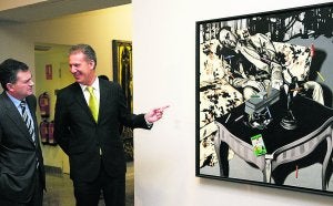 Una de las obras expuestas en el centro de Bancaja. ::
J. P. REINA.