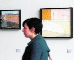 Dos de los cuadros de Francisco Sebastián expuestos desde ayer en el IVAM. /  Irene Marsilla