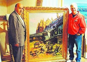El galerista José Segrelles y su hermano Eustaquio, pintor. /LP