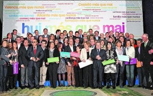 Acto en el Palau de les Arts de presentación de los candidatos del PP a las municipales. ::                             JESÚS SIGNES