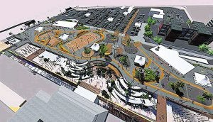 Figuración del resultado del centro comercial Gran Turia tras la reforma planteada por Corio. ::                             LP