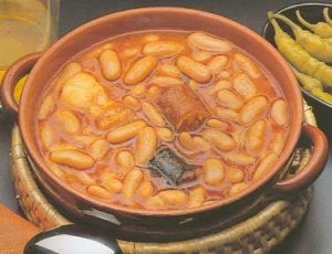 Fabada asturiana 'veteada'