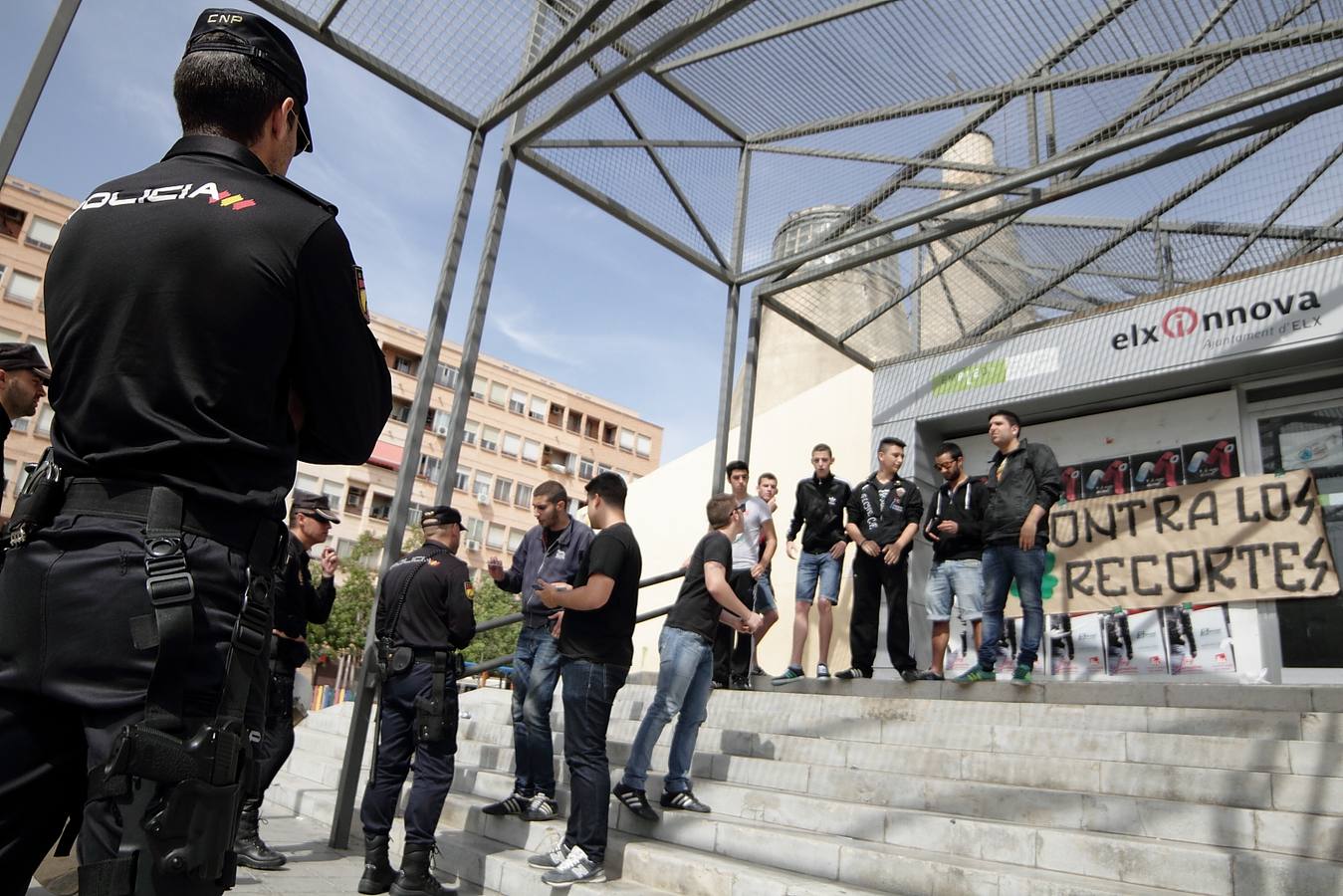 Una protesta estudiantil acaba con incidentes al final del recorrido