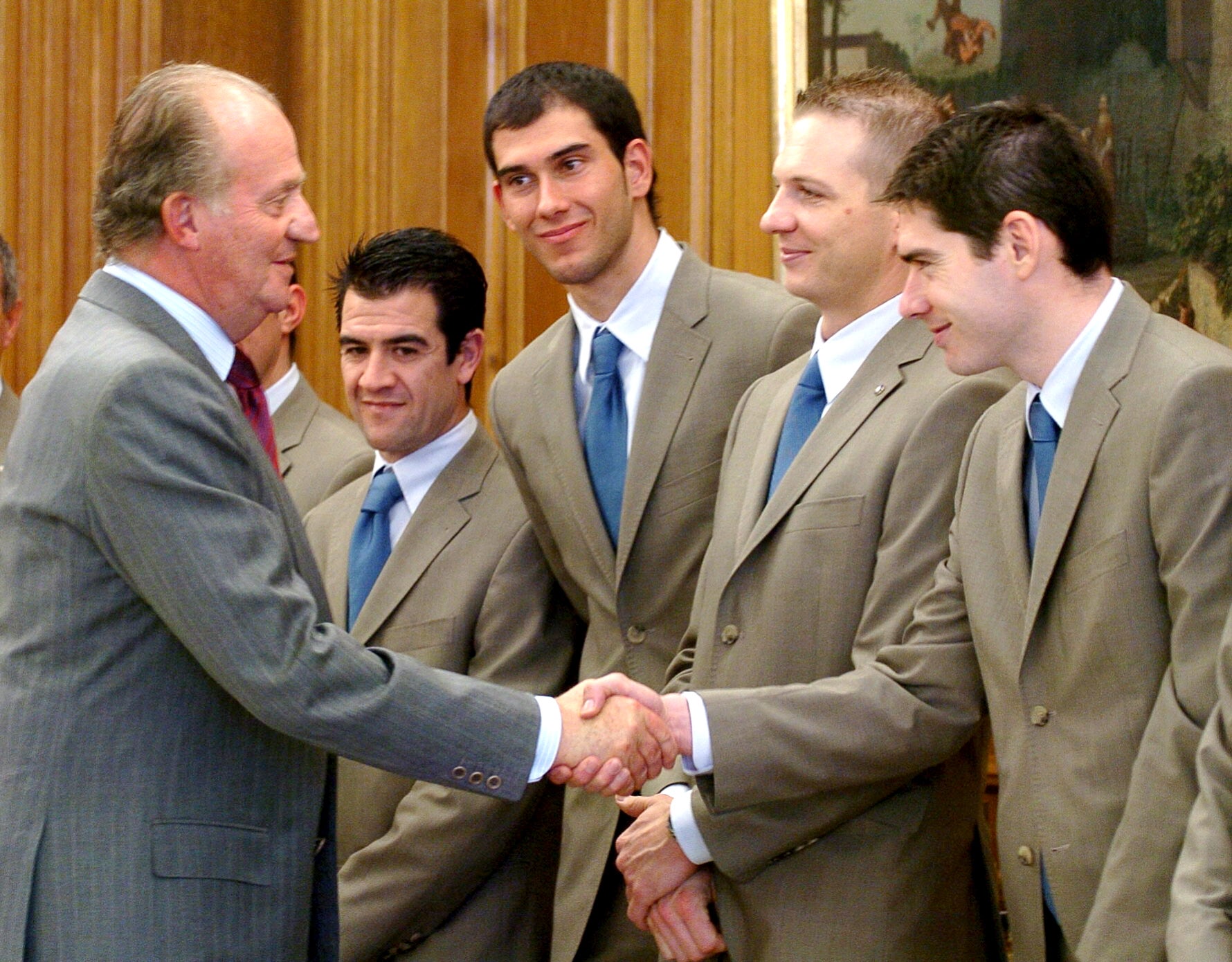 En la Zarzuela. El Rey Juan Carlos recibió el 28 de marzo de 2005 a la selección española de fútbol sala, que el año pasado se proclamó campeona del mundo y un mes antes había hecho lo propio en el campeonato de Europa.