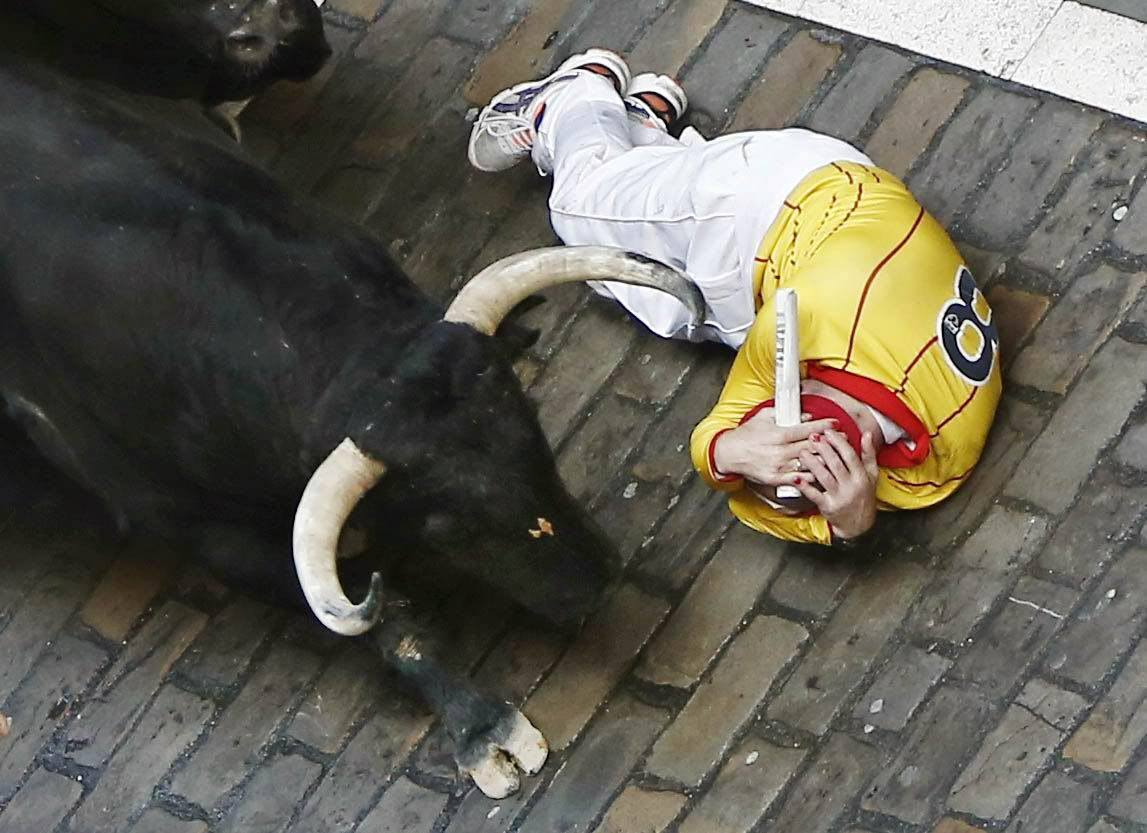 Encierro rápido y limpio. La carrera ha durado menos de dos minutos y medio y se han visto bonitas carreras y muchos sustos.