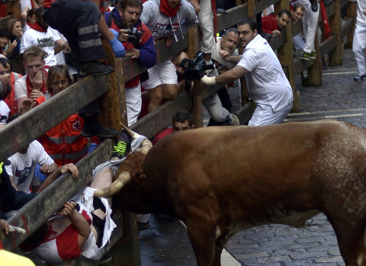 Peligroso y largo último encierro de Sanfermines