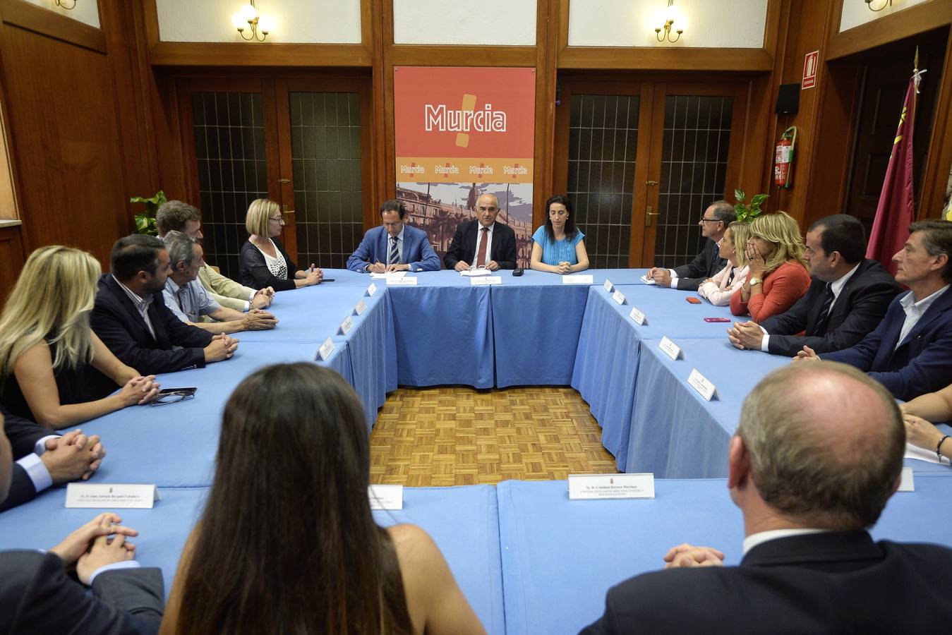 Garre visita el Ayuntamiento de Murcia