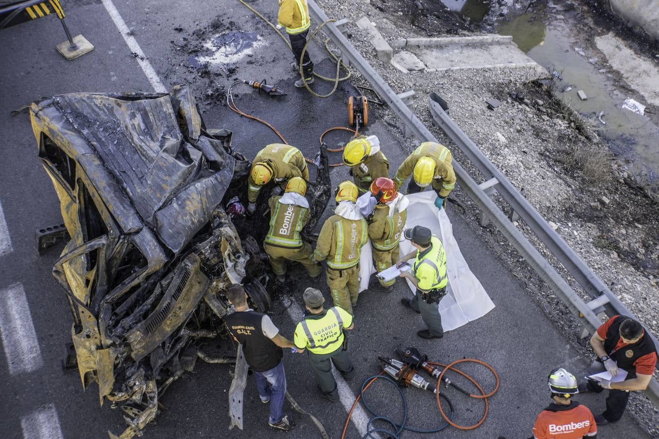 Trágico accidente en la A-7