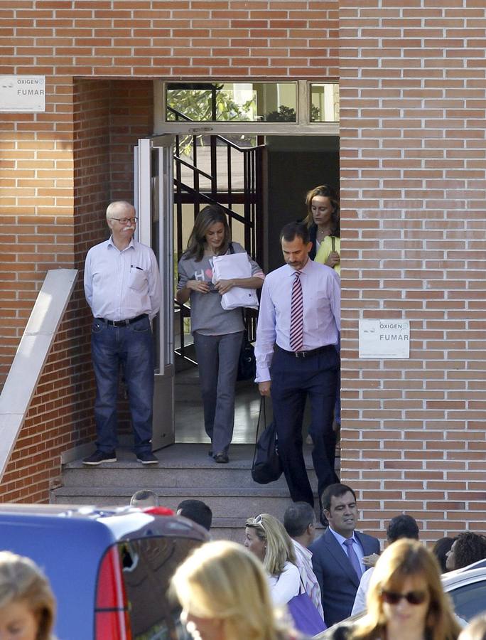 Primer día de colegio para las hijas de los Reyes