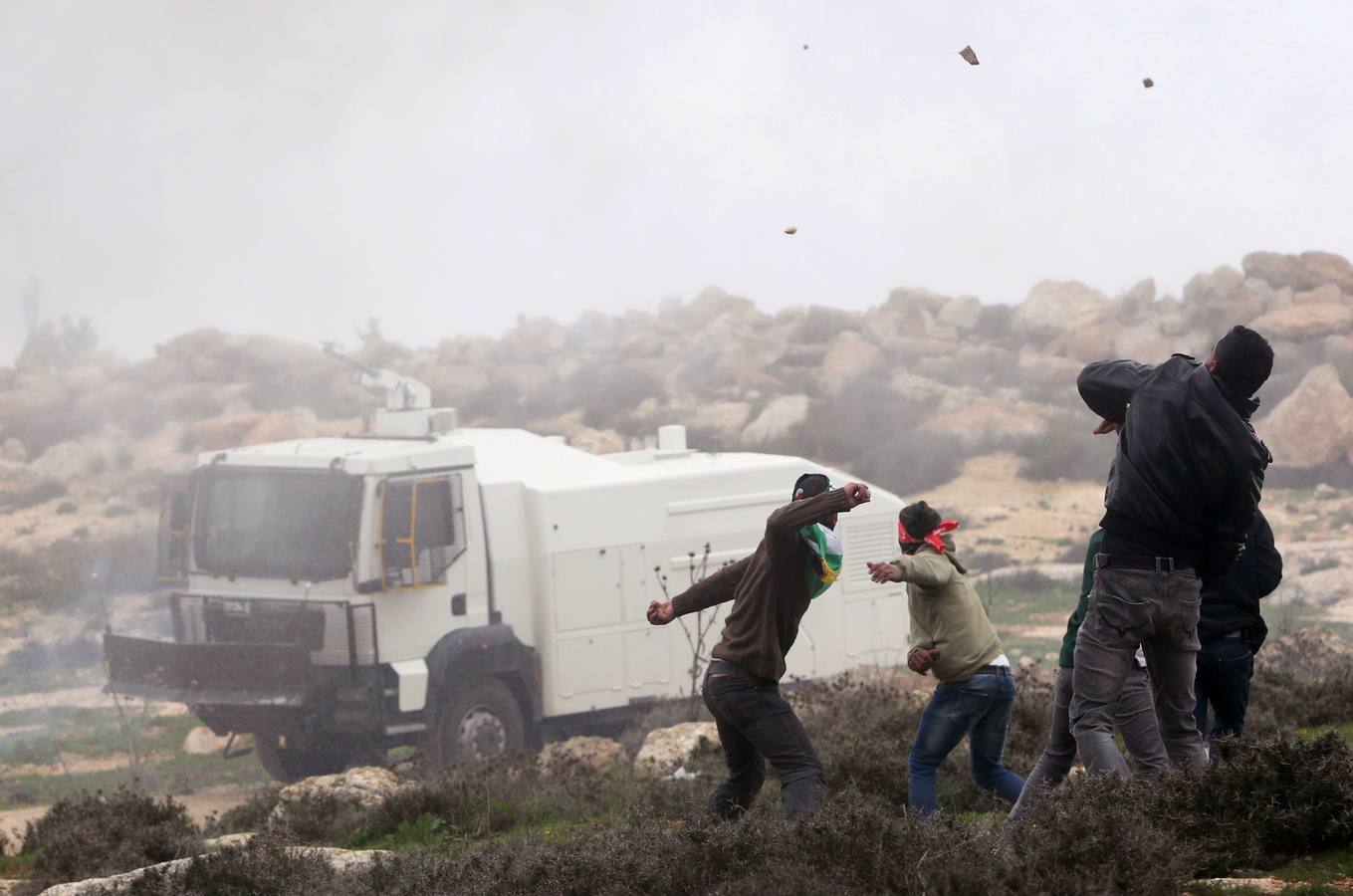 Enfrentamientos entre israelíes y palestinos