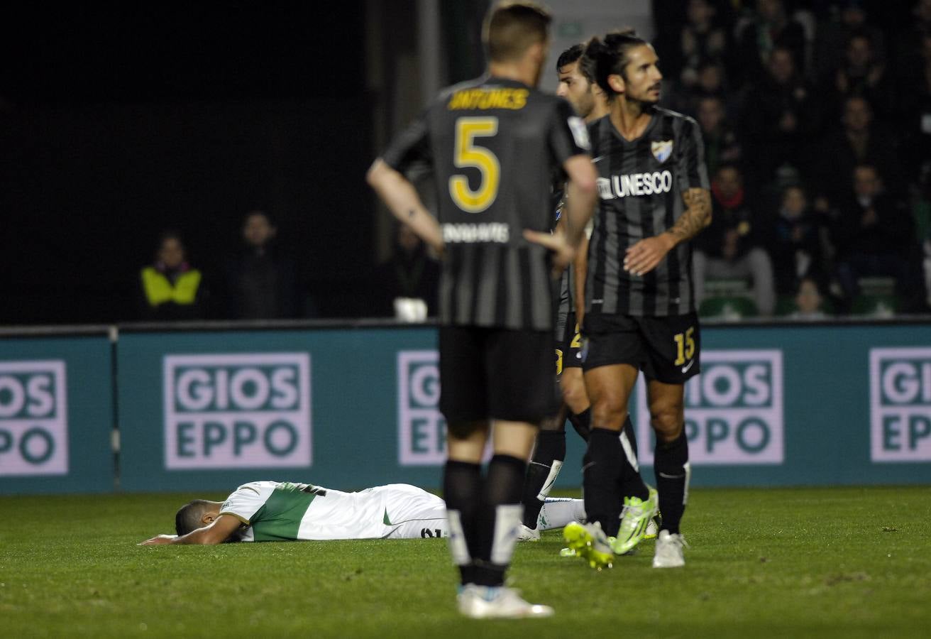 Partido Elche contra el Málaga