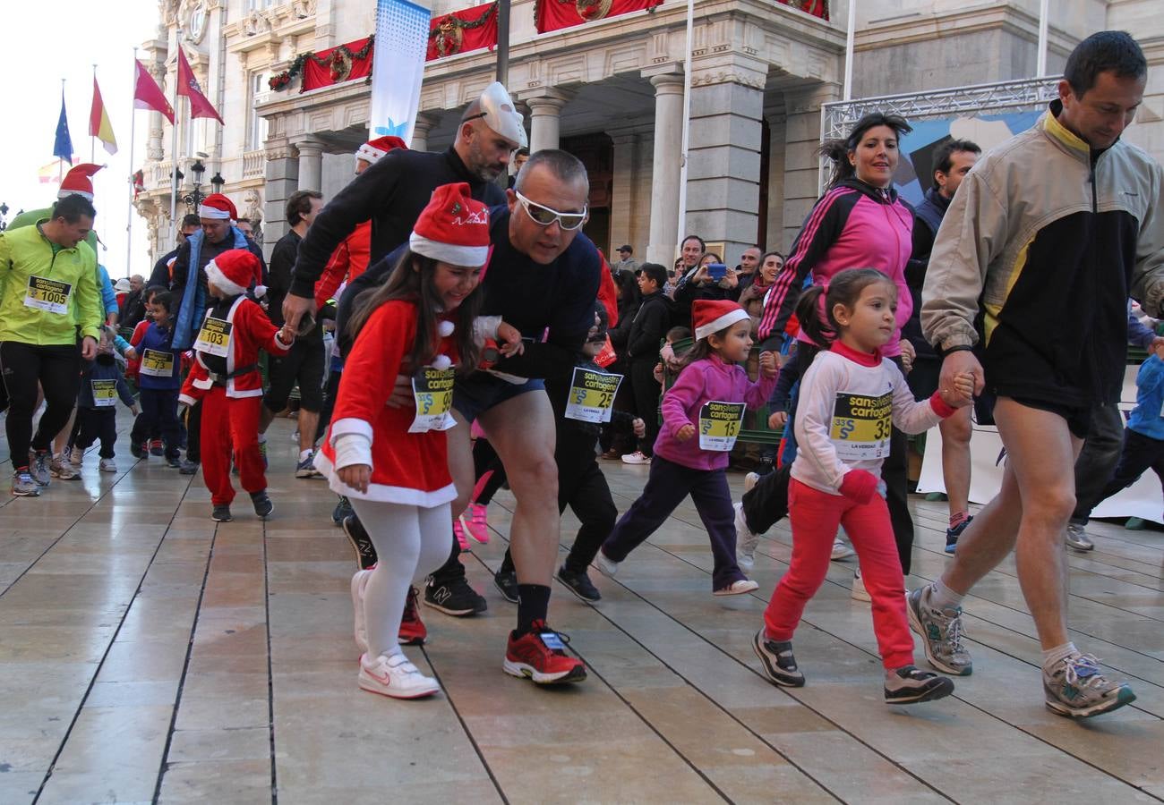 Los pequeños también disfrutan de la San Silvestre de Cartagena