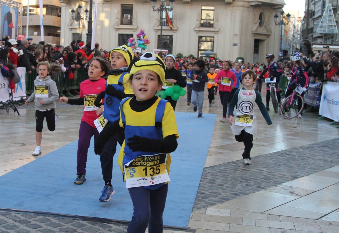 Los pequeños también disfrutan de la San Silvestre de Cartagena