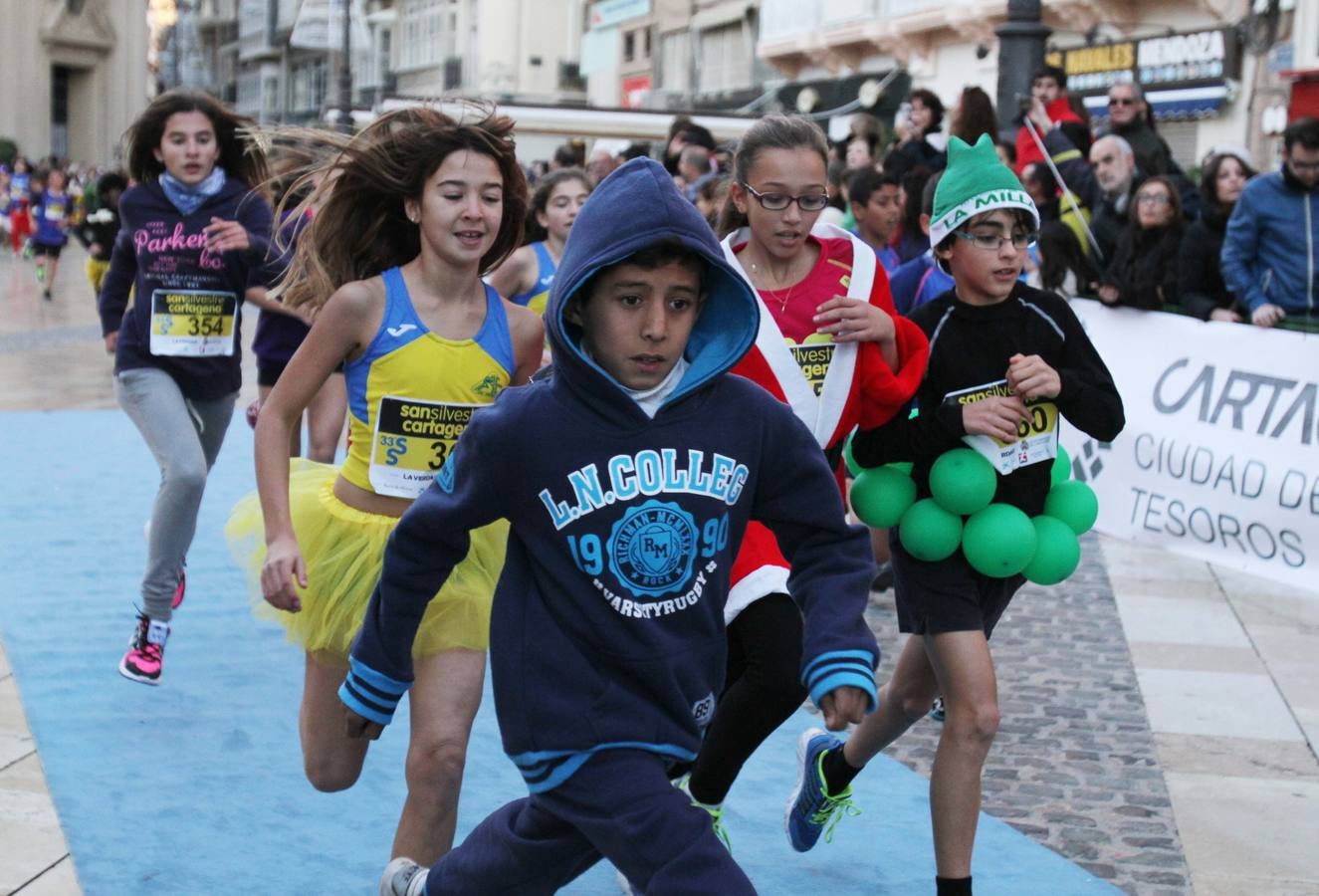 Los pequeños también disfrutan de la San Silvestre de Cartagena