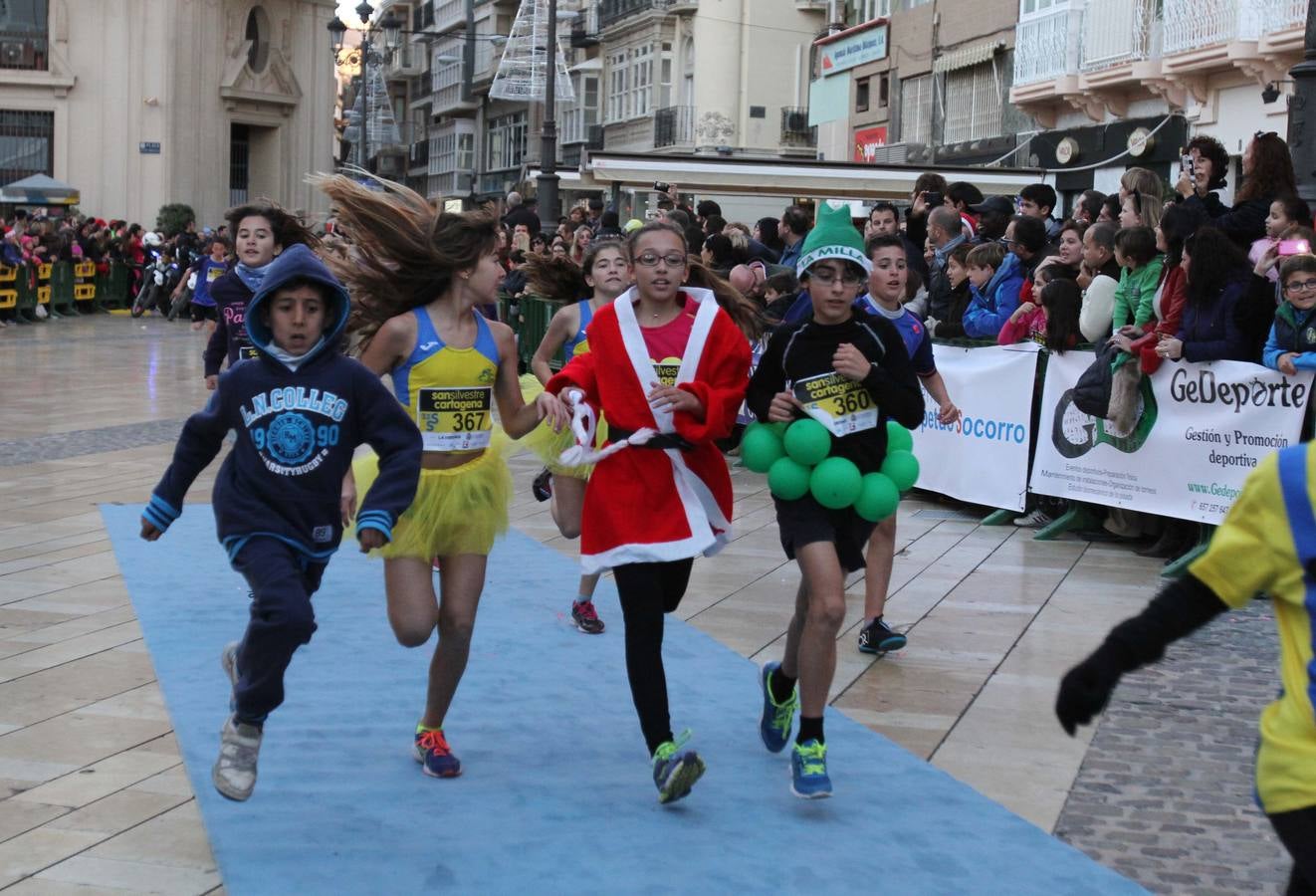 Los pequeños también disfrutan de la San Silvestre de Cartagena