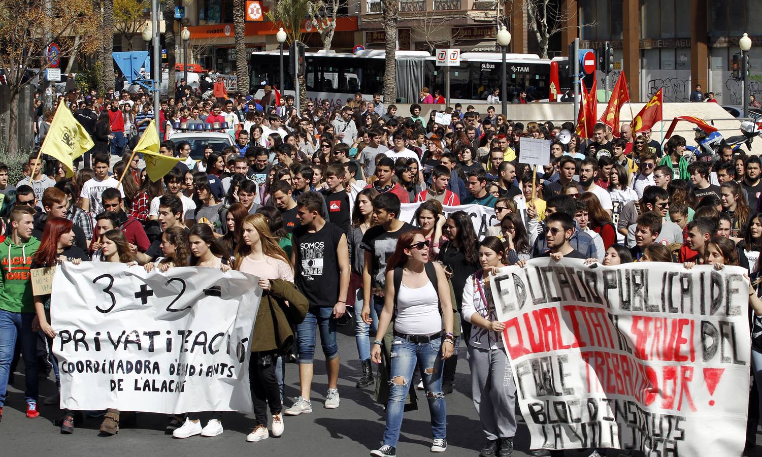 Huelga de universitarios en Alicante