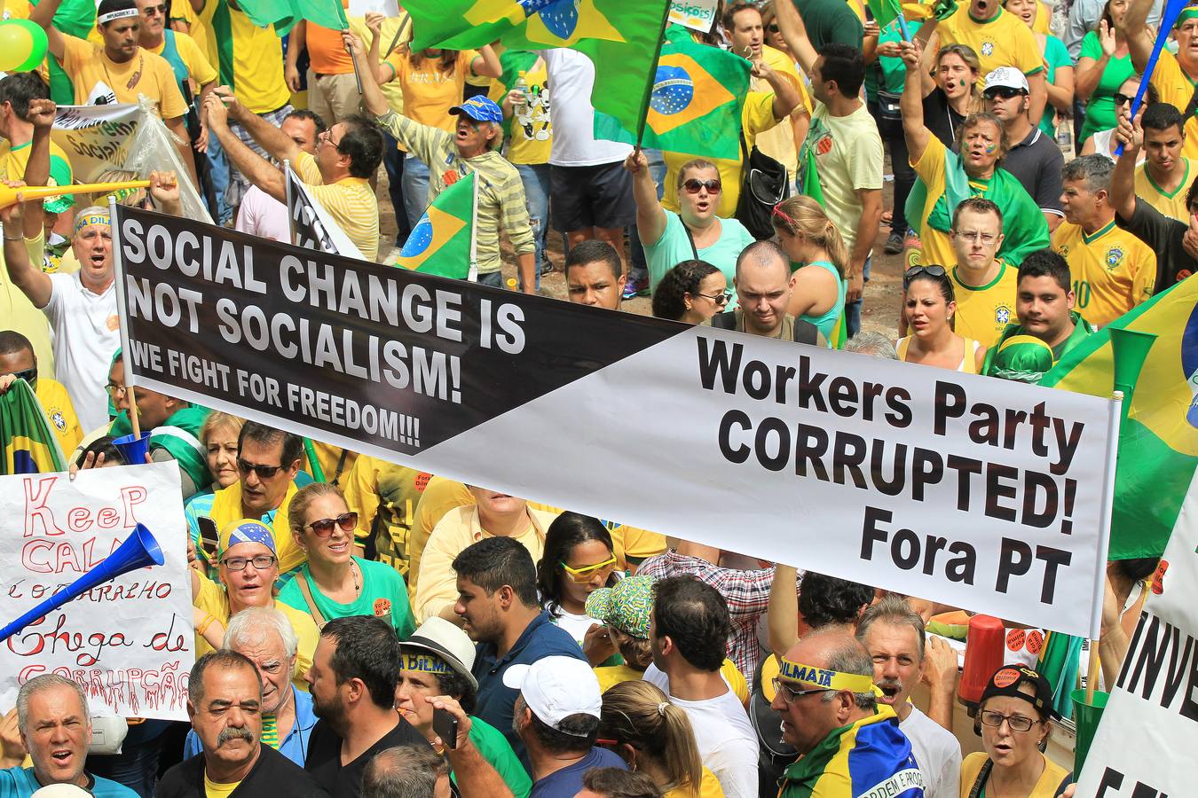 Protesta en Brasil contra Dilma