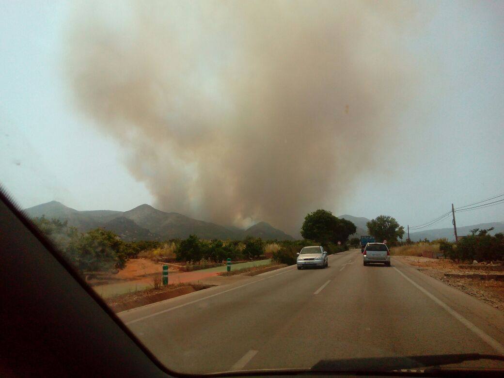 Incendio en La Vall d&#039; Ebo