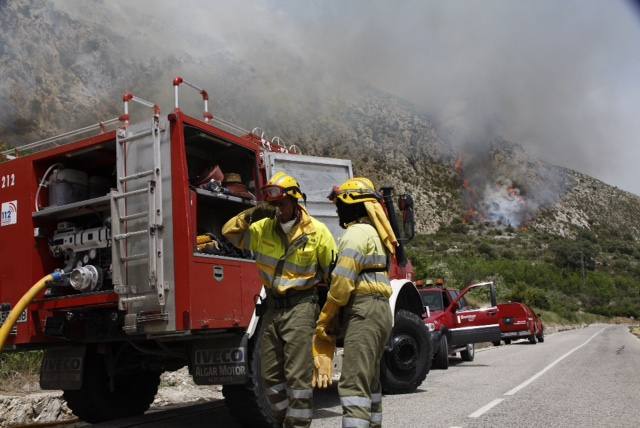 Incendio en La Vall d&#039; Ebo