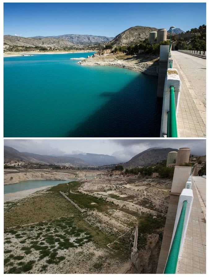 El embalse del Amadoiro, bajo mínimo