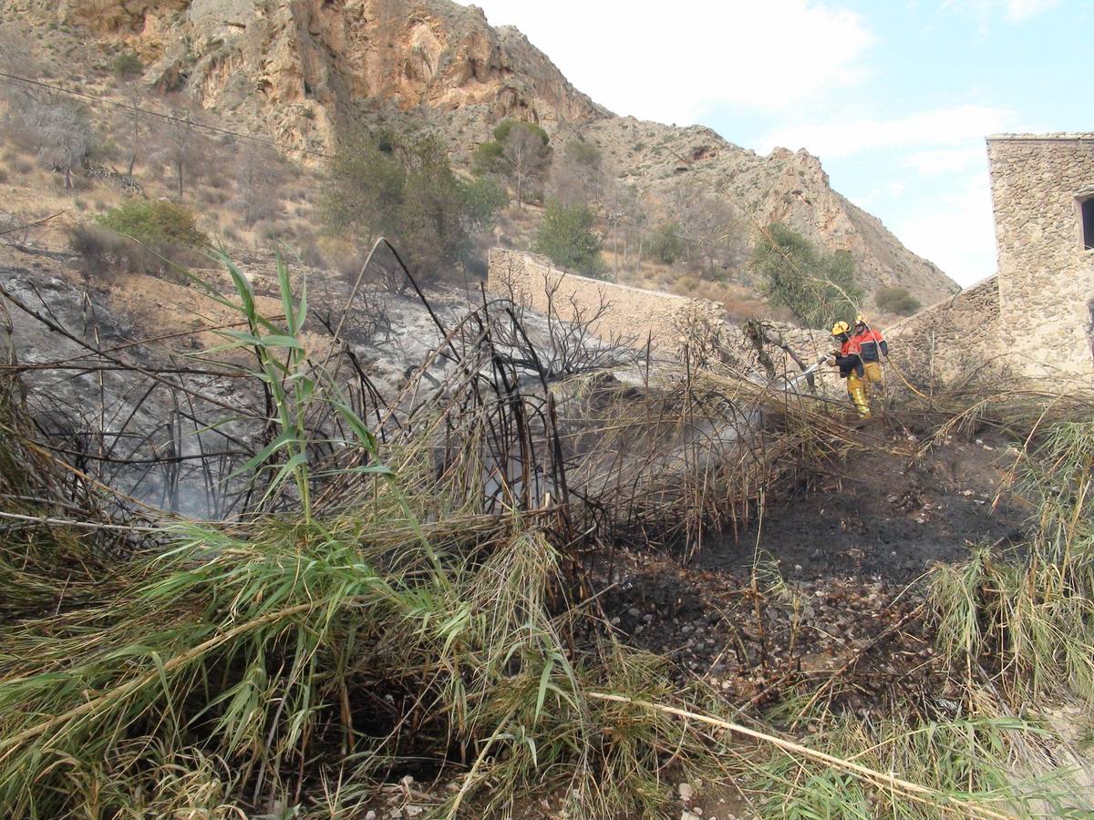 Un incendio calcina casi cuatro hectáreas de monte en Orihuela