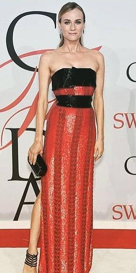 Diana Kruger. La actriz alemana lució un vestido de la marca Prabal Gurung