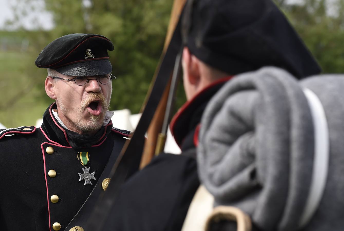 Recreación de la batalla de Waterloo