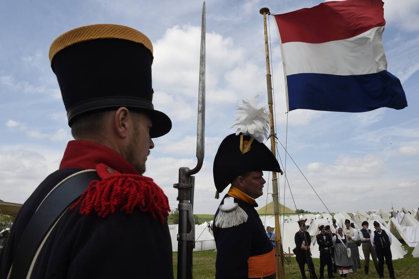 Recreación de la batalla de Waterloo