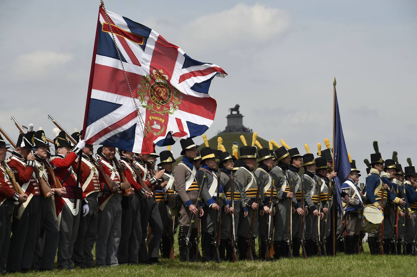 Recreación de la batalla de Waterloo