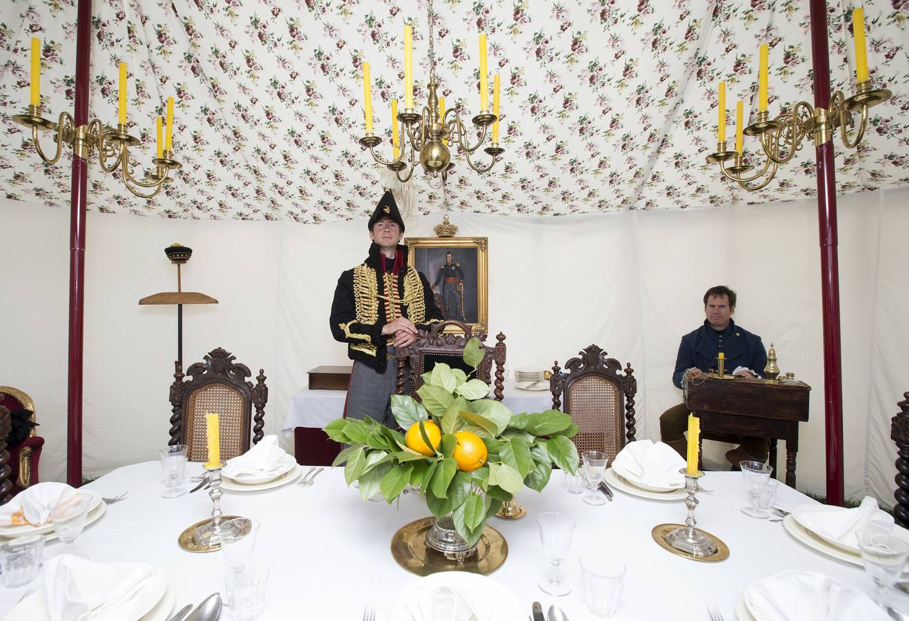 Recreación de la batalla de Waterloo