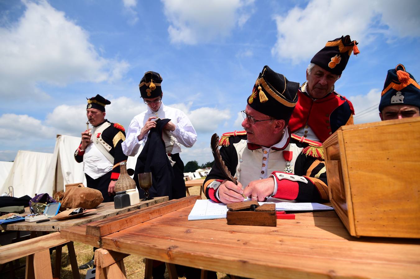 Recreación de la batalla de Waterloo