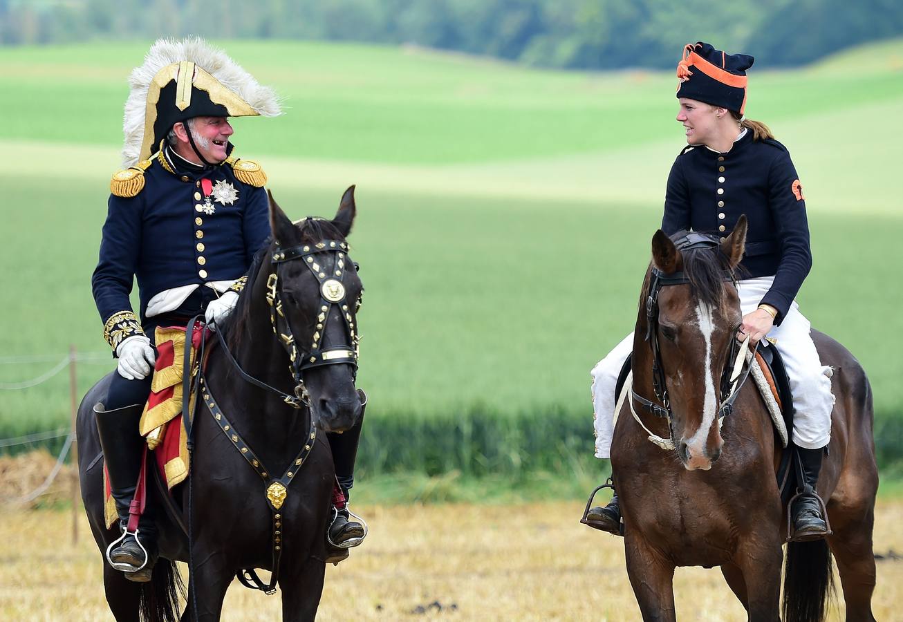 Recreación de la batalla de Waterloo